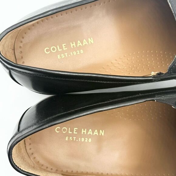COLE HAAN GRAND OS Men's Dress Shoes Moc Toe Loafers Black Leather - US 15 Wide - Picture 10 of 13